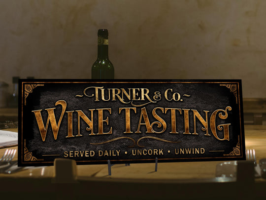 Wine Tasting Sign | Custom Wine Tasting Daily Sign | Personalized Wine Sign | Winte Bar Sign | Large Bar Sign | Large Bar Decor