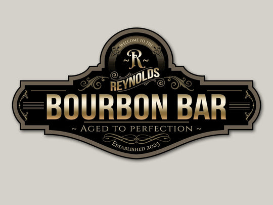 Bourbon Bar Sign | Personalized Bourbon Sign | Metal Bar Sign | Family Name Bar Sign | Custom Bourbon Bar Sign | Family Name Bar Decor Sign
