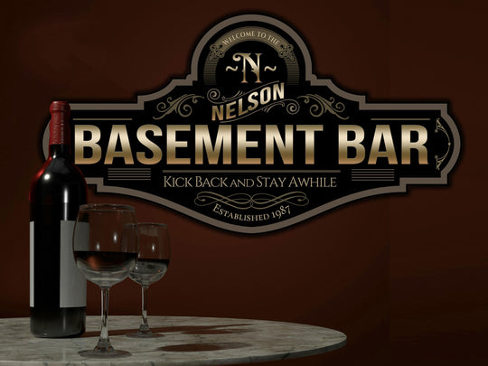 Basement Bar Sign | Personalized Basement Bar Sign | Bar Sign | Family Name Bar Sign | Custom Basement Bar Sign | Family Name Bar Decor Sign
