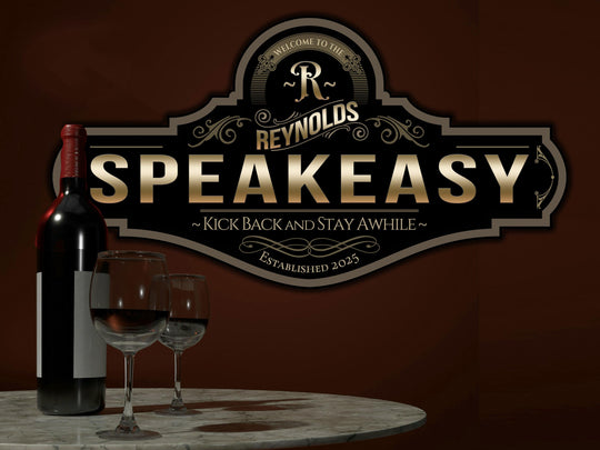 Speakeasy Sign | Personalized Speakeasy Bar Sign | Bar Sign | Family Name Bar Sign | Custom Speakeasy Bar Sign | Family Name Bar Decor Sign