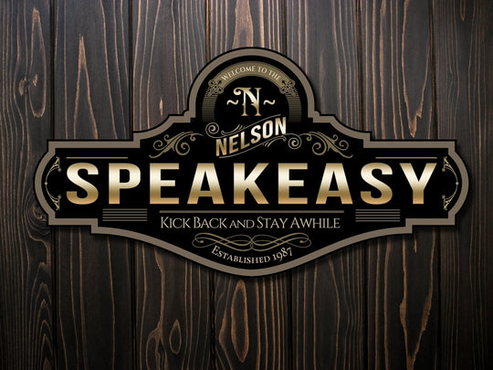 Speakeasy Sign | Personalized Speakeasy Bar Sign | Bar Sign | Family Name Bar Sign | Custom Speakeasy Bar Sign | Family Name Bar Decor Sign
