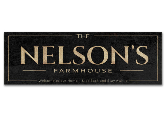 Classic Vintage Farmhouse Sign | Custom Last Name Sign | Personalized Farmhouse Sign | Living Room Wall Art | Free International Shipping