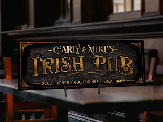 Irish Pub Sign | Vintage Irish Pub Sign | Personalized Pub Sign | Vintage Irish Bar Sign | Free International Shipping