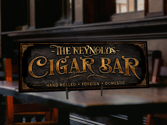 Cigar Bar Sign | Vintage Cigar Sign | Personalized Cigar Parlor Sign | Vintage Cigar Bar Sign | Free International Shipping