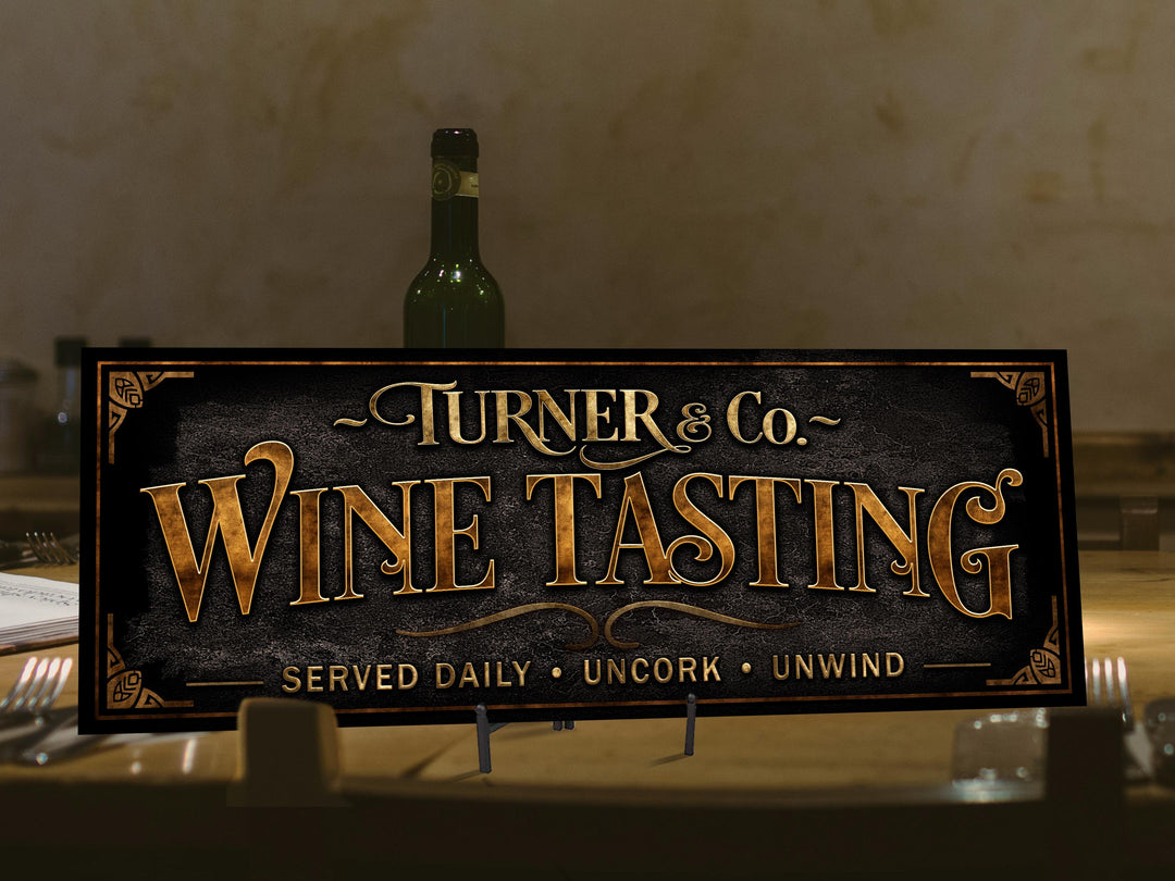 Wine Tasting Sign | Vintage Wine Tasting Sign | Personalized Wine Tasting Sign | Vintage Wine Sign | Free International Shipping