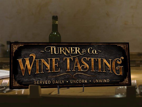 Wine Tasting Sign | Vintage Wine Tasting Sign | Personalized Wine Tasting Sign | Vintage Wine Sign | Free International Shipping