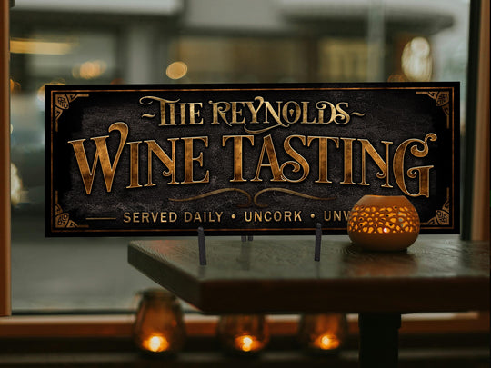 Wine Tasting Sign | Vintage Wine Tasting Sign | Personalized Wine Tasting Sign | Vintage Wine Sign | Free International Shipping