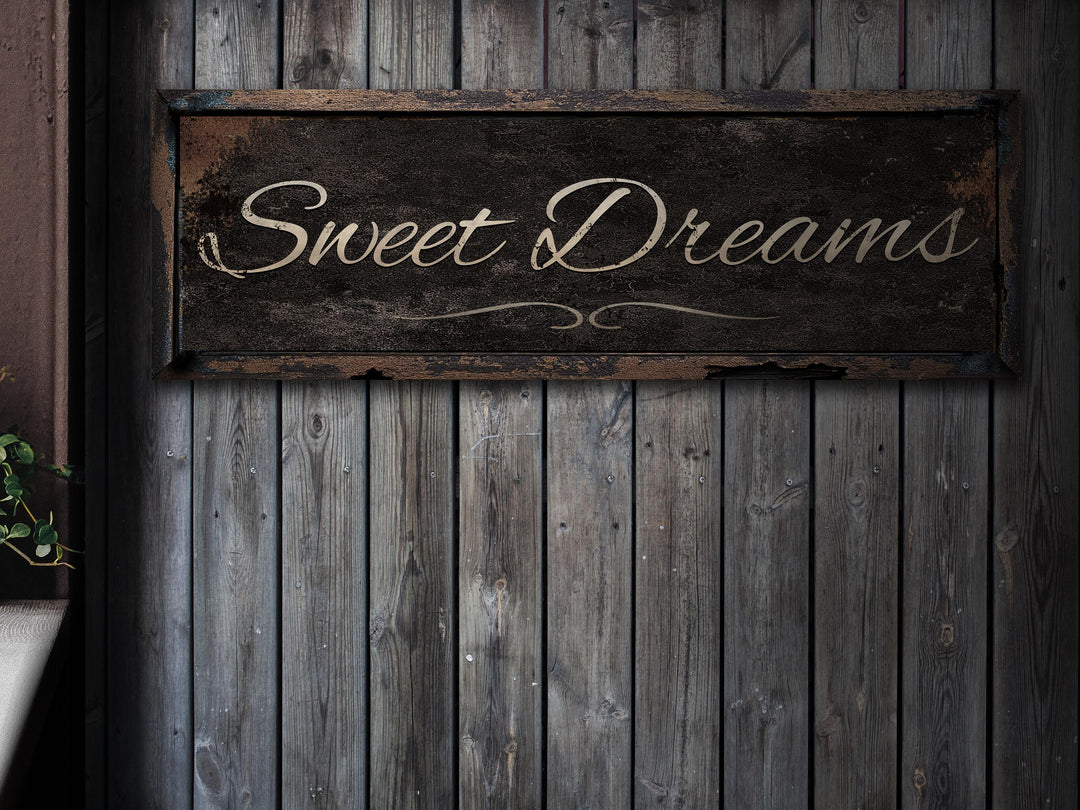 Sweet Dreams Sign, Rustic Bedroom Sign, Sweet Dreams Bedroom Sign, Above the Bed Sweet Dreams, Custom Bedroom Sign, Oversized Bedroom Sign