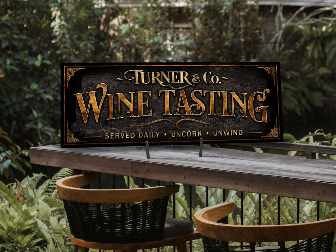 Wine Tasting Sign | Custom Wine Tasting Daily Sign | Personalized Wine Sign | Winte Bar Sign | Large Bar Sign | Large Bar Decor