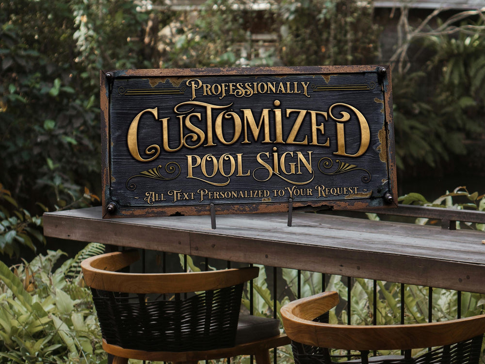 Custom Pool Sign, Personalized Pool Patio Sign, Family Name Sign, Customized Home Decor, Family Home Decor, Gift for Her, Housewarming Gift