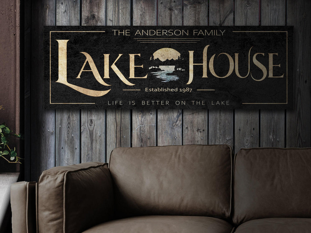 Custom Lake House Personalized | Personalized Lake House Decor | Family Name Sign | Sign for Lake House | Life is Better on the Lake