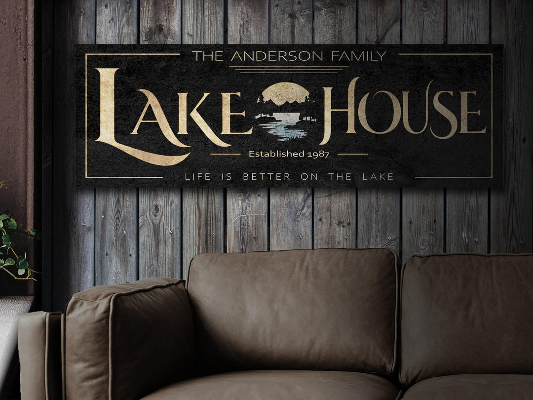 Custom Lake House Personalized | Personalized Lake House Decor | Family Name Sign | Sign for Lake House | Life is Better on the Lake