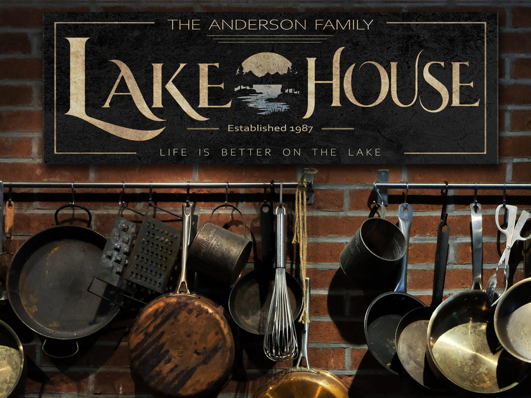 Custom Lake House Personalized | Personalized Lake House Decor | Family Name Sign | Sign for Lake House | Life is Better on the Lake