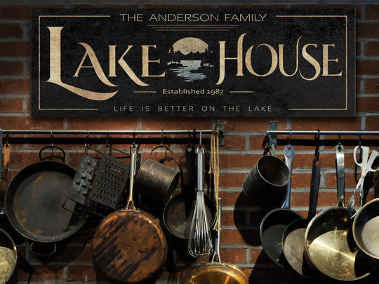 Custom Lake House Personalized | Personalized Lake House Decor | Family Name Sign | Sign for Lake House | Life is Better on the Lake