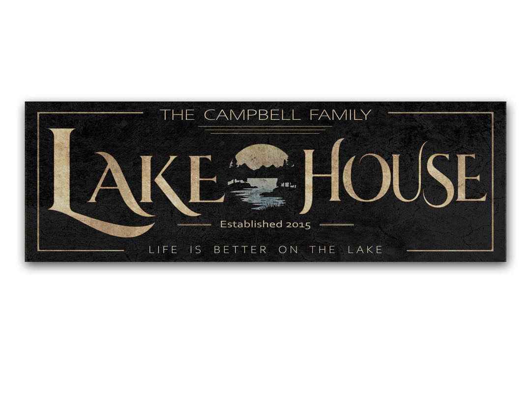 Custom Lake House Personalized | Personalized Lake House Decor | Family Name Sign | Sign for Lake House | Life is Better on the Lake
