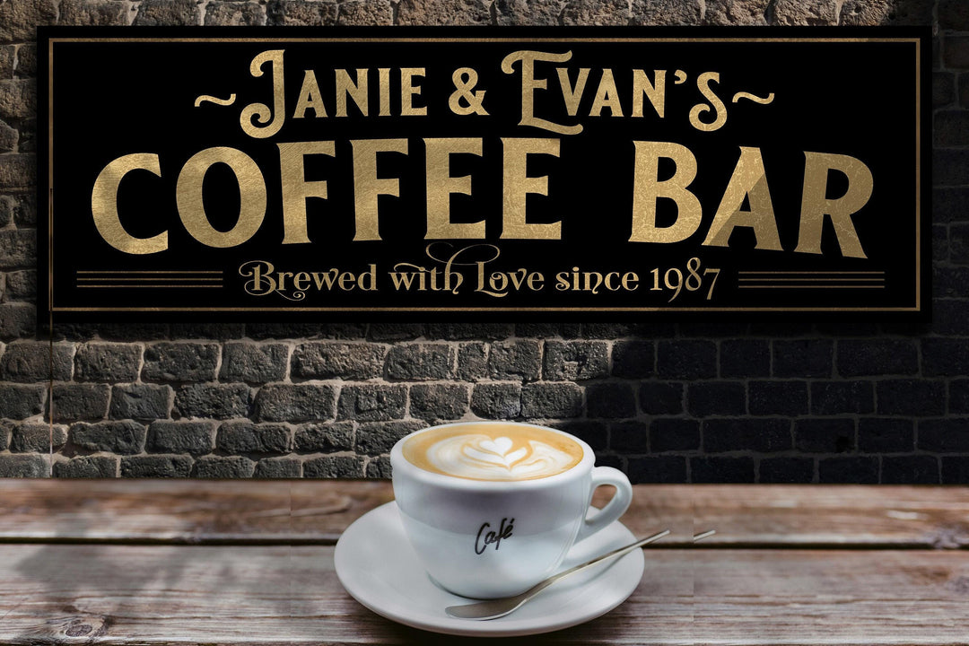 Personalized Coffee Bar Sign.