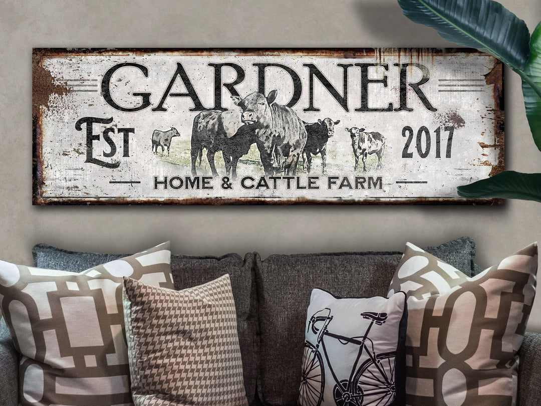 Ranch Sign | Angus Cattle Sign | Cow Sign | Cow Print | Cattle Wall Art | Custom Farm Sign | Custom Ranch Sign | Farmhouse Sign | Farm Sign