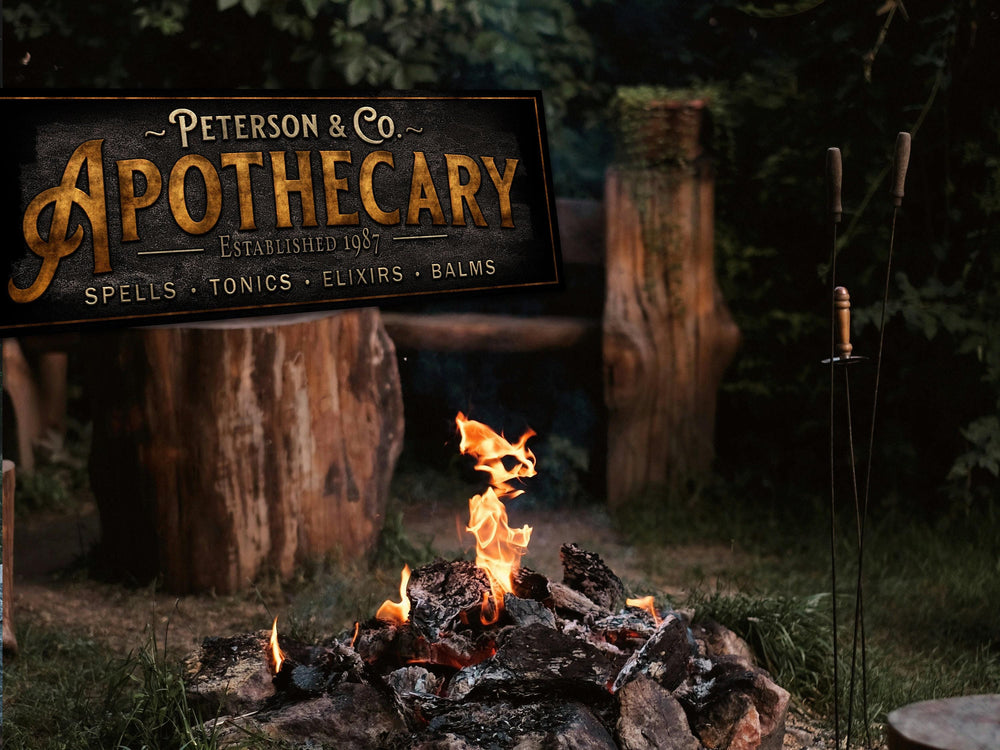 Apothecary Halloween Sign | Family Apothecary Sign | Creepy Halloween Sign | Spells, Tonics, Elixirs and Balms Sign | Custom Halloween Sign