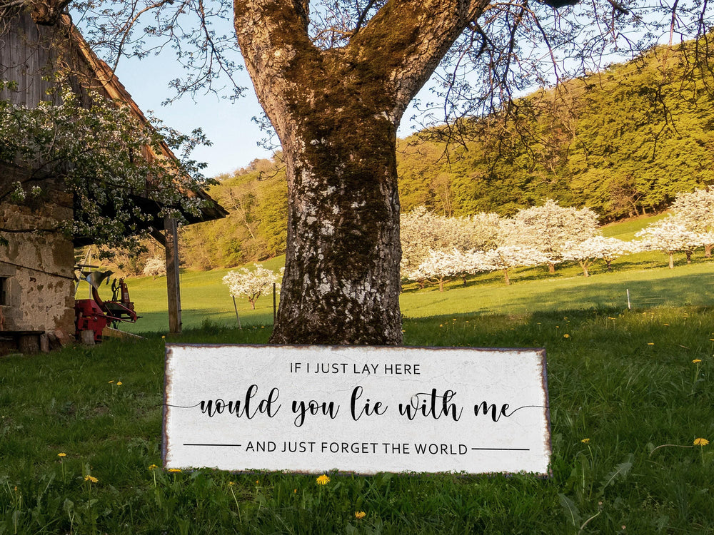 If I Just Lay Here, Would You Lie With Me - Snow Patrol - Chasing Cars - Bedroom Wall Art for Above the Bed Signs, Bedroom Wall Decor