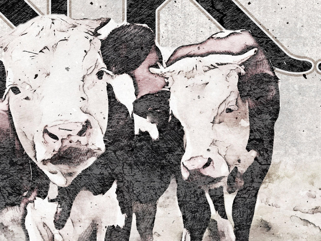 Ranch Sign | Hereford Cattle Sign | Cow Sign | Cow Print | Cattle Wall Art | Custom Farm Sign | Custom Ranch Sign | Farmhouse Sign