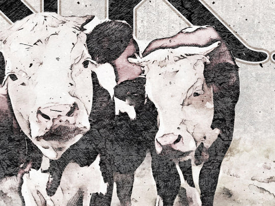 Ranch Sign | Hereford Cattle Sign | Cow Sign | Cow Print | Cattle Wall Art | Custom Farm Sign | Custom Ranch Sign | Farmhouse Sign