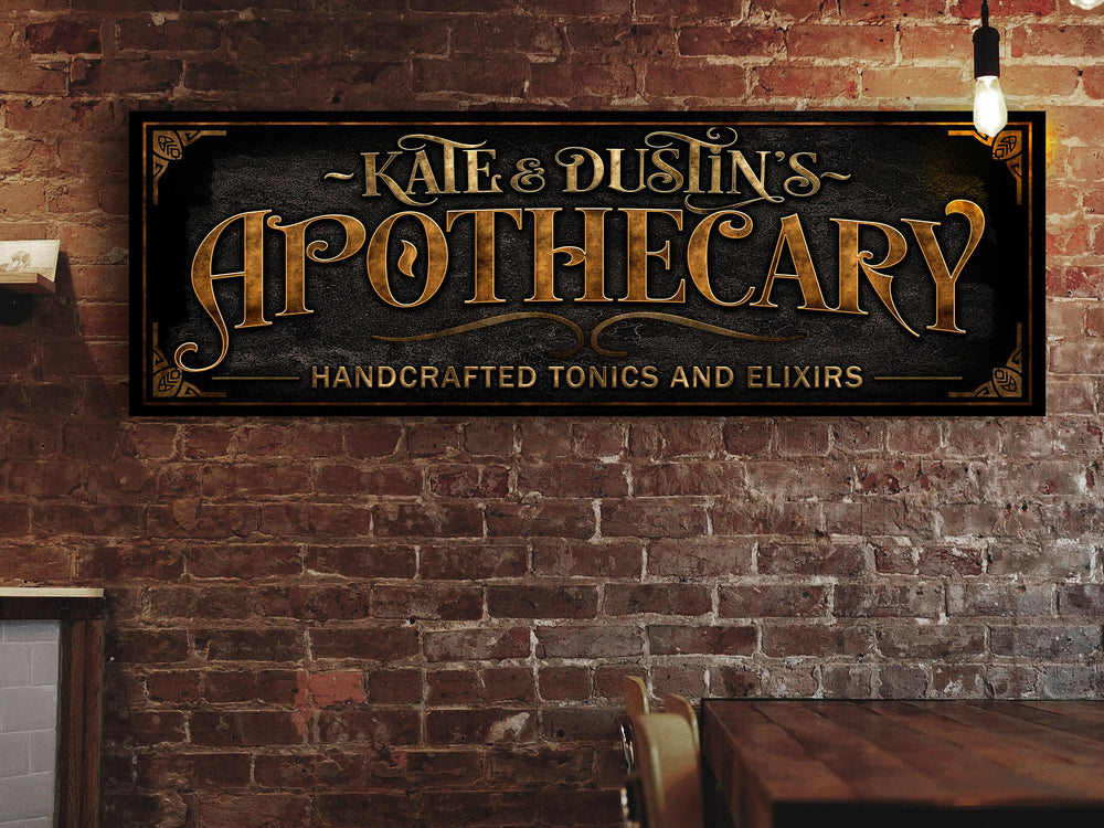 Personalized Apothecary Sign | Family Apothecary Sign | Creepy Halloween Sign | Tonics, Elixirs and Balms Sign | Custom Halloween Sign