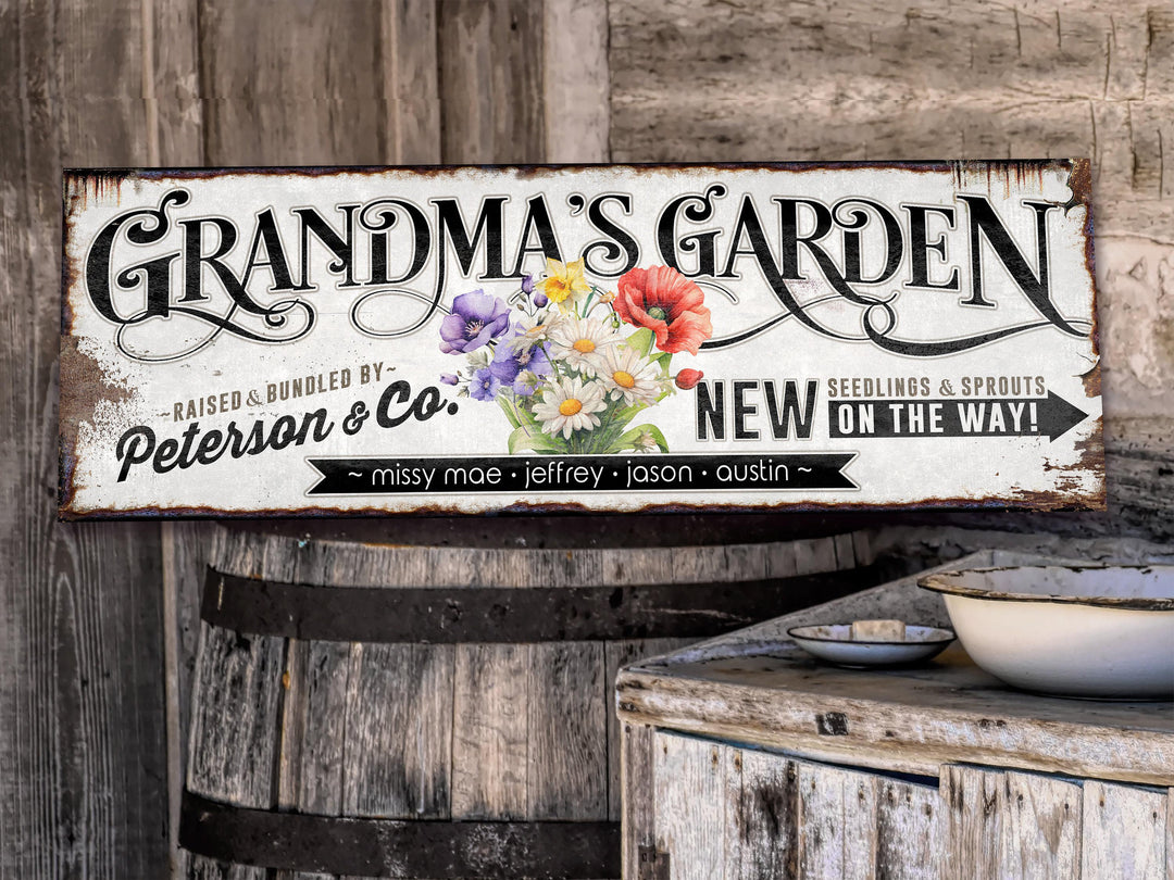 Personalized Gift for Grandma | Birth Flower Bouquet Gift for Mom Birthday Gift | Personalized Mothers Day Gift Birth Month Flower Art
