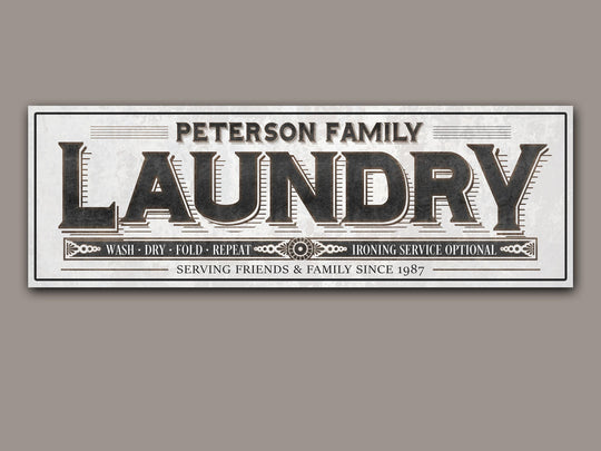 Laundry Room Sign with Personalized Family Name | Laundry Room Decor | Customized Laundry Sign Without Rust | Personalized Laundry Sign