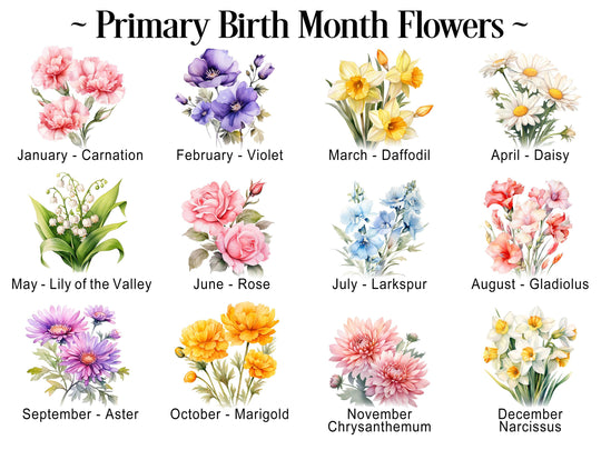 Personalized Gift for Grandma | Birth Flower Bouquet Gift for Mom Birthday Gift | Personalized Mothers Day Gift Birth Month Flower Art