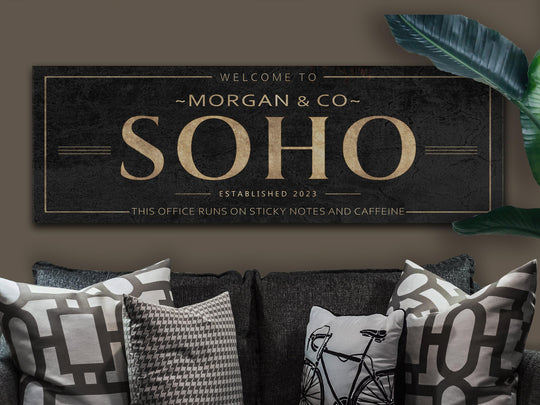 Family Name Office Sign | Home Office Sign | Office Decor | SOHO Sign | Family Office Decor - Small Office Home Office | Canvas or Metal