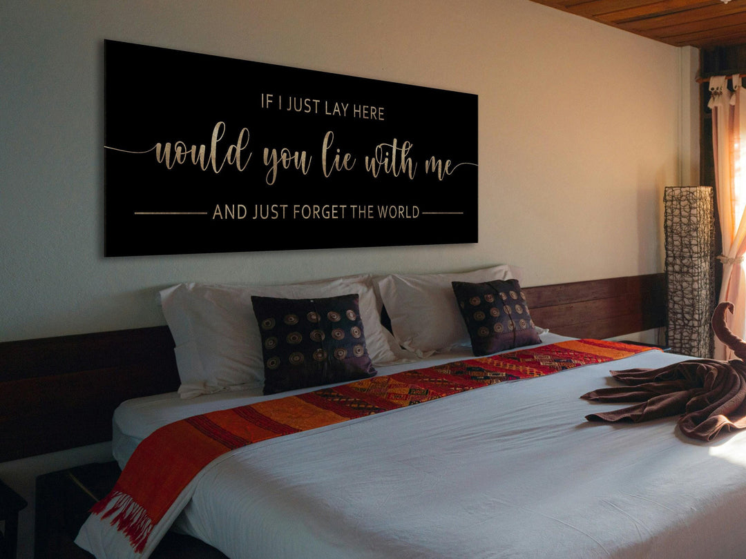 If I Just Lay Here, Would You Lie With Me - Snow Patrol - Chasing Cars - Bedroom Wall Art for Above the Bed Signs, Bedroom Wall Decor