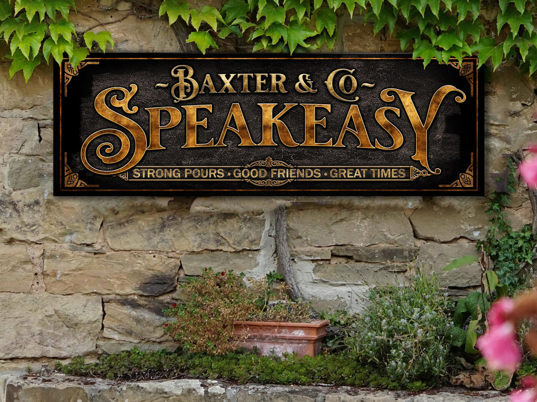 Speakeasy Lounge Sign with Family Name | Personalized Speakeasy Bar Sign | Customized Family Bar Sign | Personalized Speakeasy Sign
