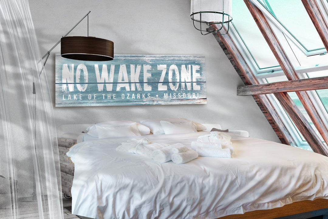 No Wake Zone Sign | Personalized Lake House Sign | Personalized No Wake Sign | Custom Lake House Decor | Distressed No Wake Zone Sign