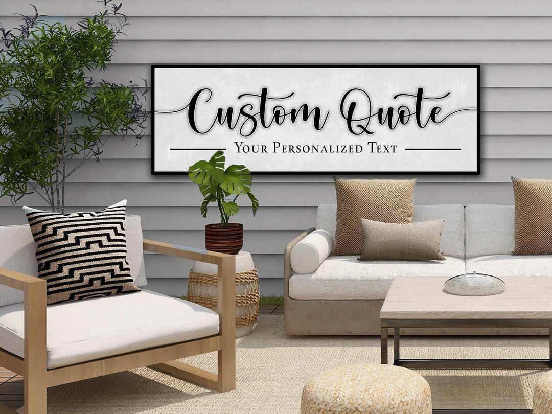Custom Quote Saying Sign | Personalized Text Sign | Your Custom Text Sign | Your Quote Here | Large Canvas Print | Large Metal Print