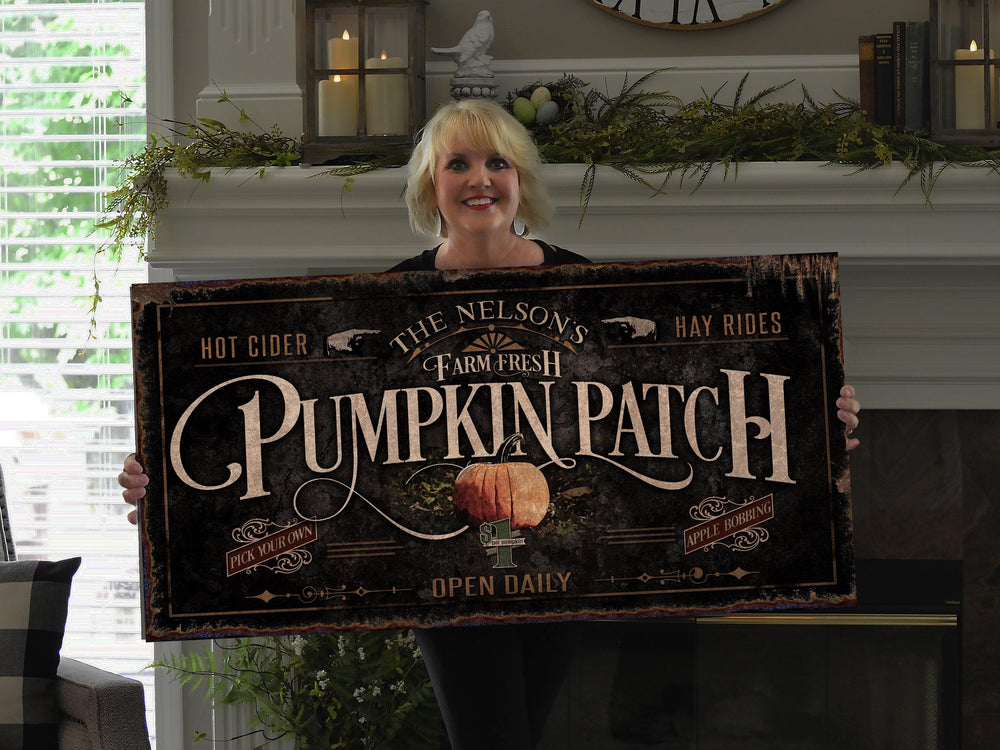 Pumpkin Farm Sign | Pumpkin Patch Sign | Rustic Fall Decor | Autumn Vintage Sign | Farm Wall Decor | Distressed Sign