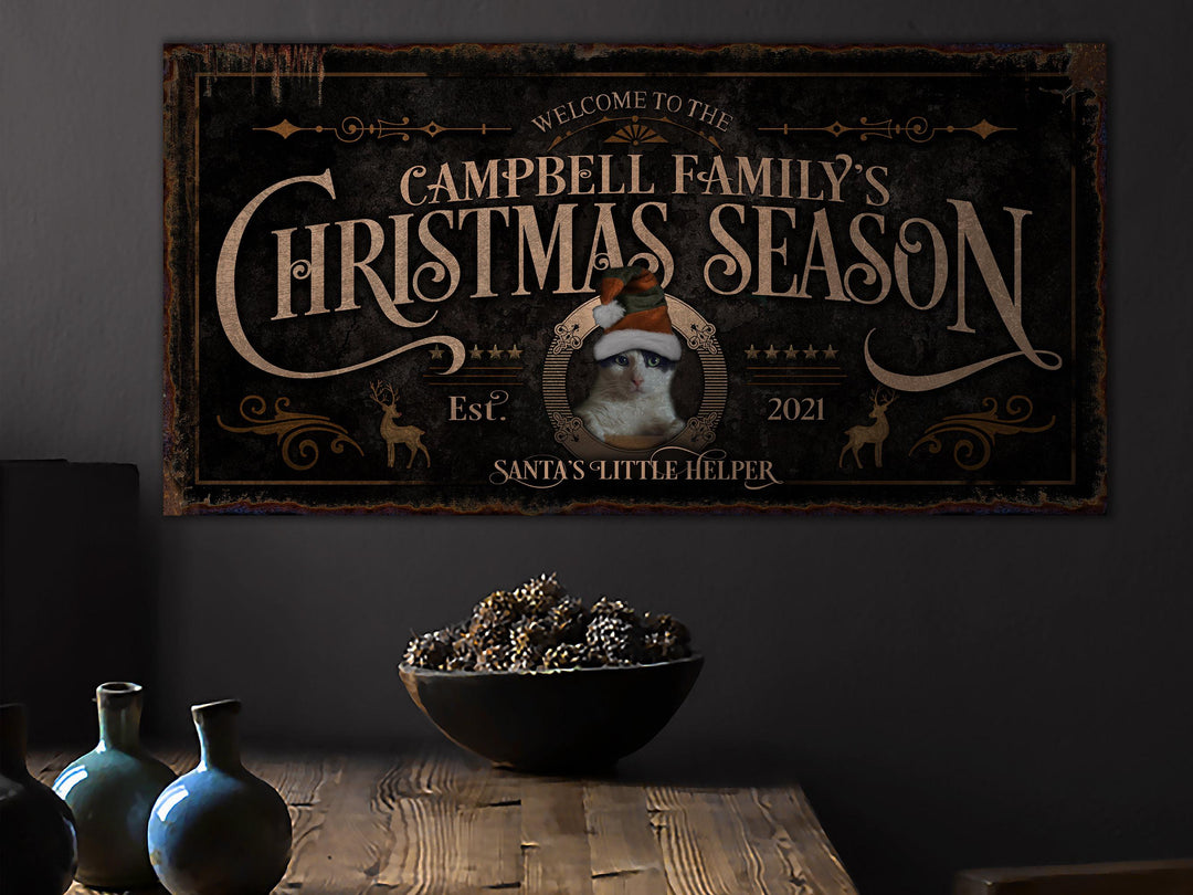 Christmas Sign | Large Christmas Sign | Personalized Pet Sign | Personalized Dog Sign | Personalized Cat Sign | Rustic Christmas Sign