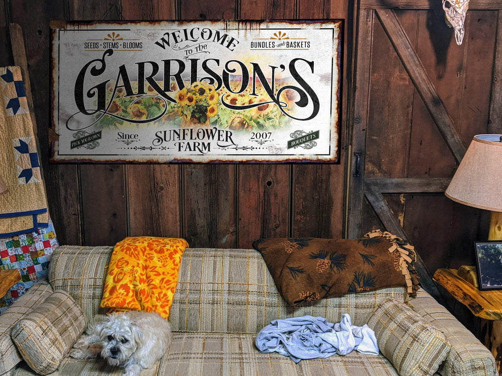 Sunflower Sign Name | Spring Sunflower Sign | Cute Sunflower Decor | Spring Home Decor | Spring Wall Decor | Rustic Spring Decor