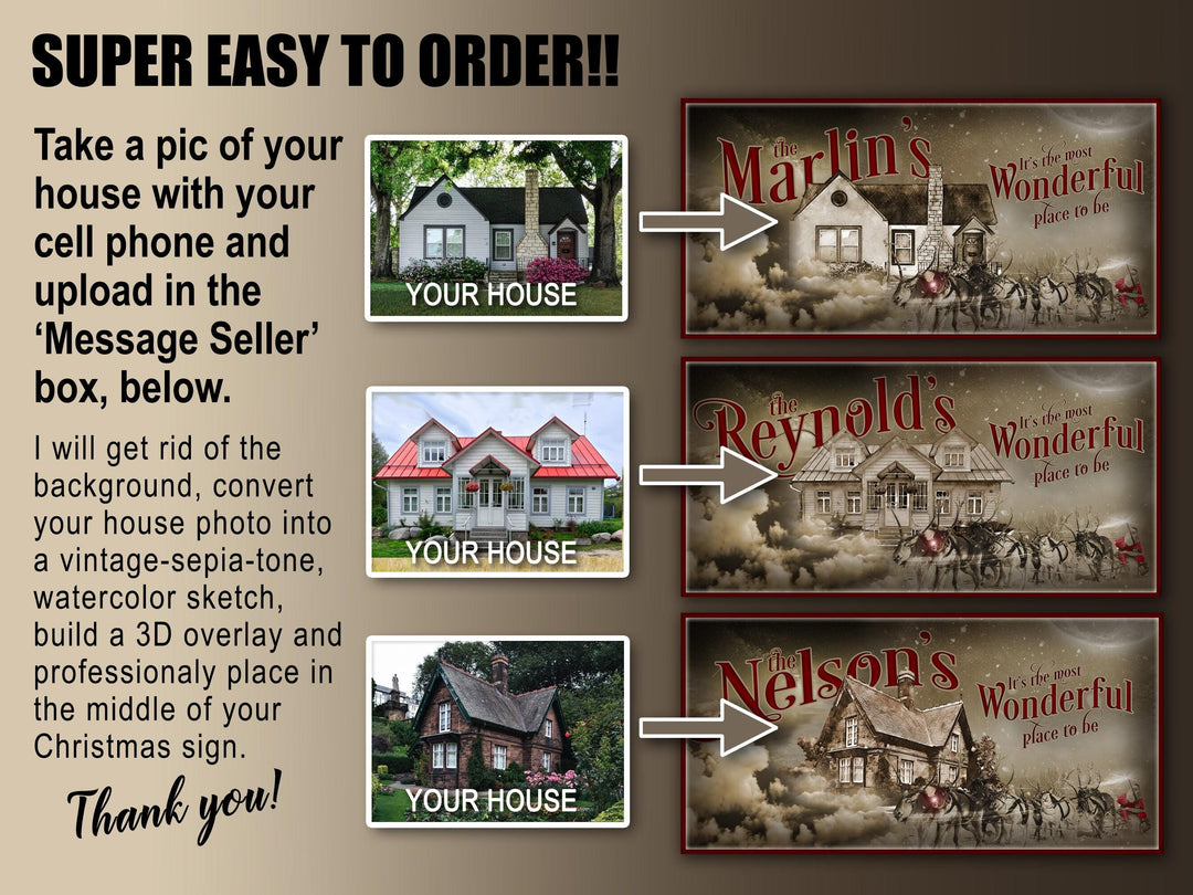 Christmas Decor Sign | Personalized Christmas Decoration | Christmas Wall Decor | Holiday Decor | Farmhouse Wall Decor | Christmas Gift
