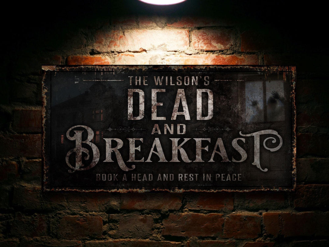 Dead and Breakfast Halloween Sign | Creepy Halloween Sign | Farmhouse Sign | Ranch House Plans | Farm Wall Decor | Distressed Sign