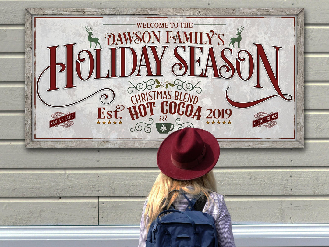 Rustic Christmas Sign | Bright Christmas Sign | Holiday Season Sign | Light Vintage | Farm Wall Decor | Distressed Sign