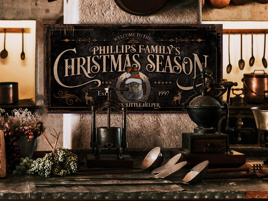 Christmas Sign | Large Christmas Sign | Personalized Pet Sign | Personalized Dog Sign | Personalized Cat Sign | Rustic Christmas Sign