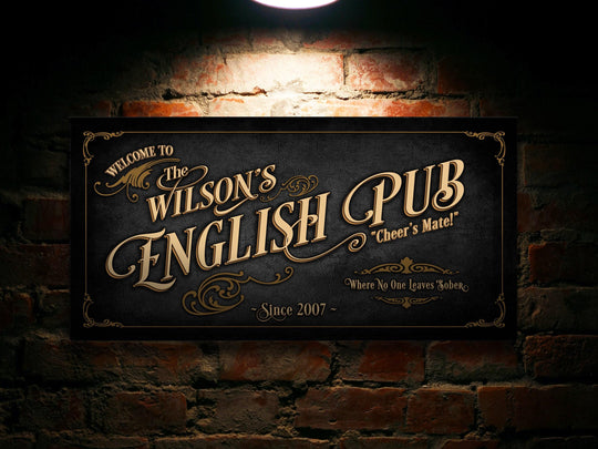 Custom Bar Sign, Bar Wall Decor, Personalized Bar Sign, Vintage Bar Signage