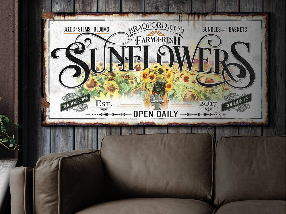 Personalized Custom Sunflower Sign | Spring Porch Patio Sign | Patio Decor | Spring Home Decor | Spring Wall Decor | Summer Farmhouse Decor