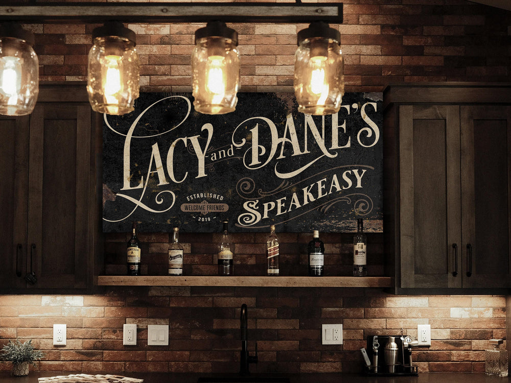 Vintage Speakeasy Bar Sign - Metal or Canvas | Custom Speakeasy Bar Sign | Farmhouse Sign | Speakeasy Bar Decor | Custom Bar Sign