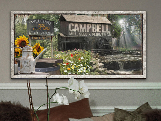 Sunflower Market Sign | Custom Family Name Sign | Sunflower Oil | Vintage Farmhouse Decor | Spring Wall Decor | Large Sign | Fresh Flowers