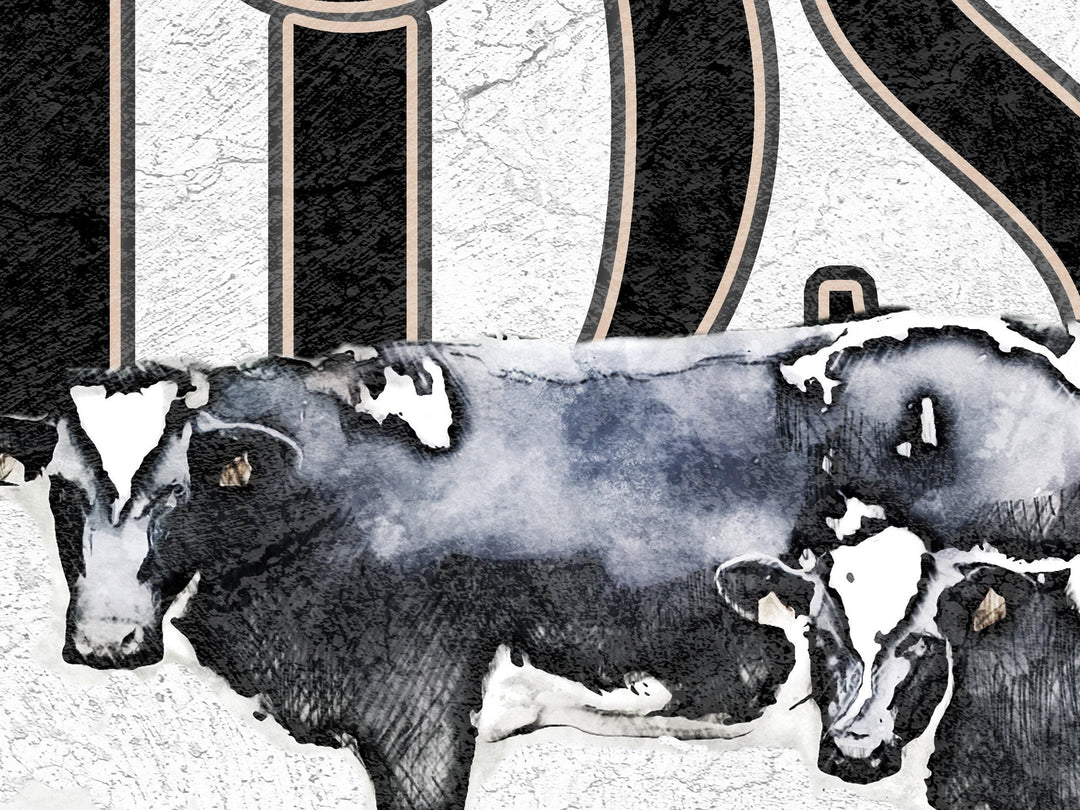 Personalized Dairy Farm Sign | Holstein Cattle Sign | Family Name Sign | Dairy Sign | Ranch House Plans | Farm Wall Decor | Distressed Sign