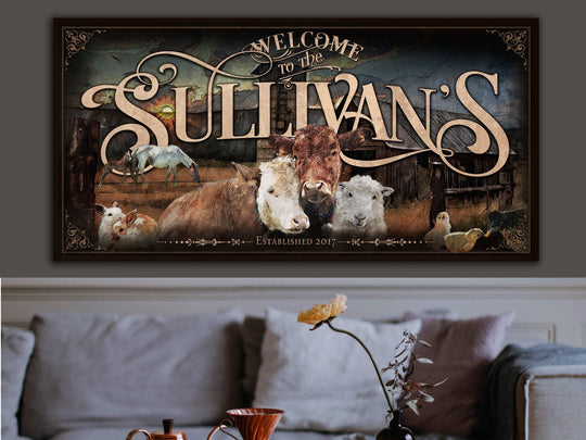 Spring Decor Personalized | Spring Farmhouse Sign | Spring Farm Decor | Farm Animal Decor | Spring Wall Decor | Rustic Spring Decor