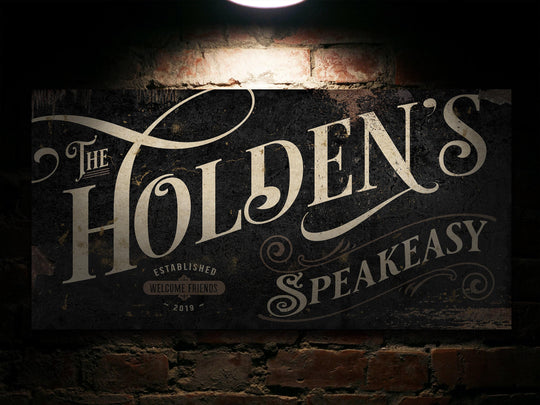 Vintage Speakeasy Bar Sign - Metal or Canvas | Custom Speakeasy Bar Sign | Farmhouse Sign | Speakeasy Bar Decor | Custom Bar Sign