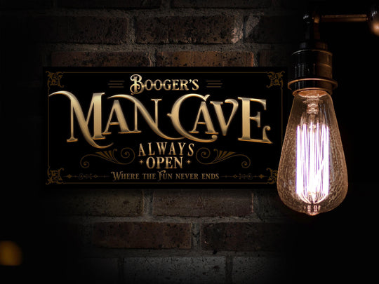 Man Cave Sign | Man Cave Decor | Man Cave Art | Family Name Sign | Personalized Sign