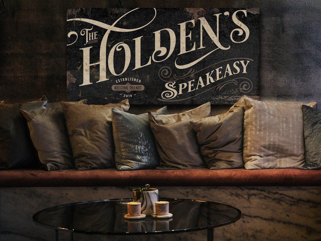 Vintage Speakeasy Bar Sign - Metal or Canvas | Custom Speakeasy Bar Sign | Farmhouse Sign | Speakeasy Bar Decor | Custom Bar Sign